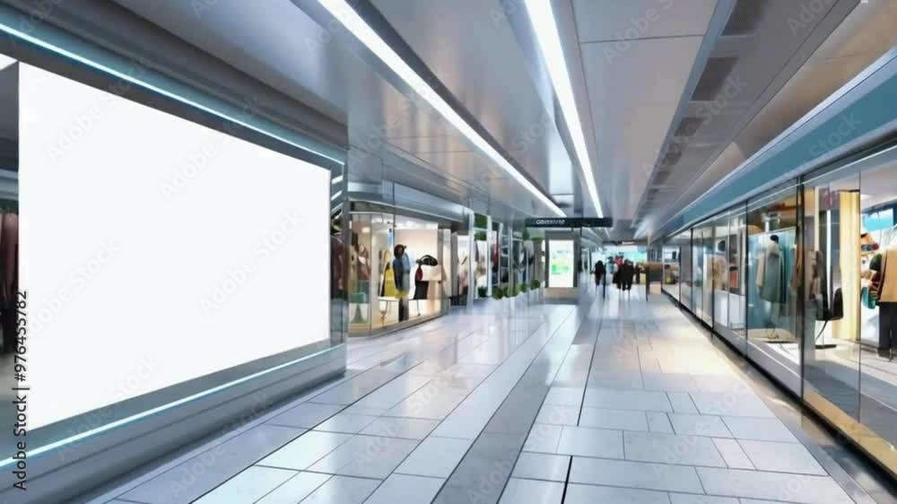 Empty mock up billboard in Mall Empty mock up billboard in Mall