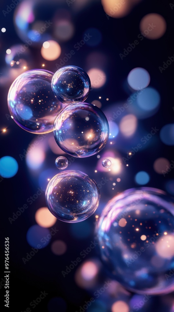 Beautiful bubbles floating in a dreamy atmosphere with soft bokeh lights, creating a magical and enchanting visual experience. Beautiful bubbles floating in a dreamy atmosphere with soft bokeh lights, creating a magical and enchanting visual experience.