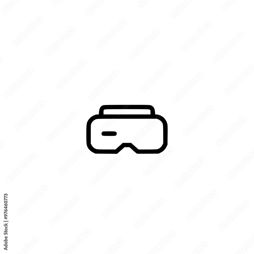 Simple illustration of VR headset, highlighting the transformative potential of virtual reality technology. Simple illustration of VR headset, highlighting the transformative potential of virtual reality technology.