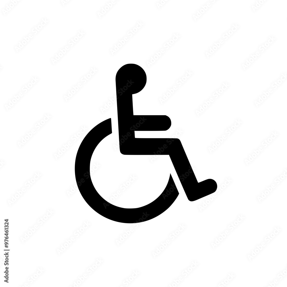 Icon of a person in a wheelchair, representing accessibility and inclusivity. Icon of a person in a wheelchair, representing accessibility and inclusivity.