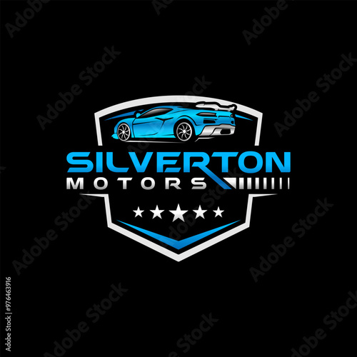 Car Garage Premium Concept Logo Design auto