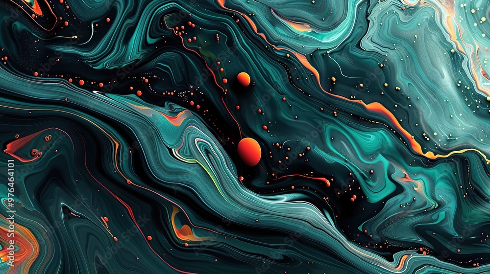 Obraz premium Colorful Psychedelic Art with Dynamic Swirling Patterns and Abstract Design Elements