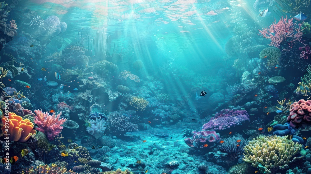 Vibrant Underwater Coral Reef Vibrant Underwater Coral Reef
