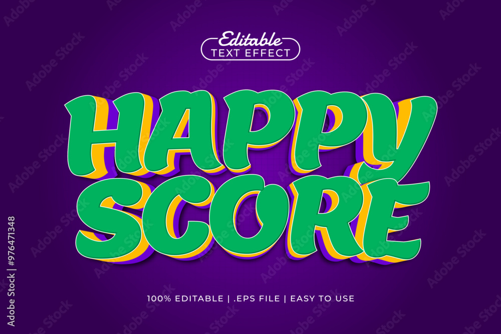 happy score editable text effect with a kids and joyful text style happy score editable text effect with a kids and joyful text style