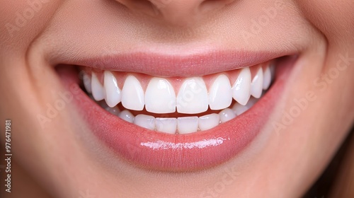 Perfect smile after bleaching. Dental care and whitening teeth. Laser teeth whitening