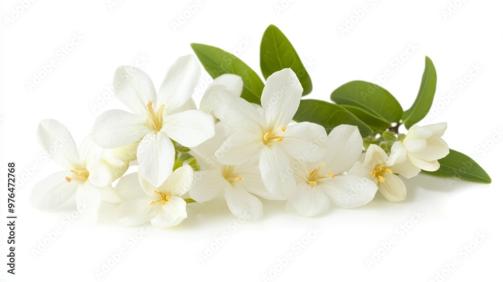 Jasmine flowers isolated on a white background. Jasmine flowers isolated on a white background.