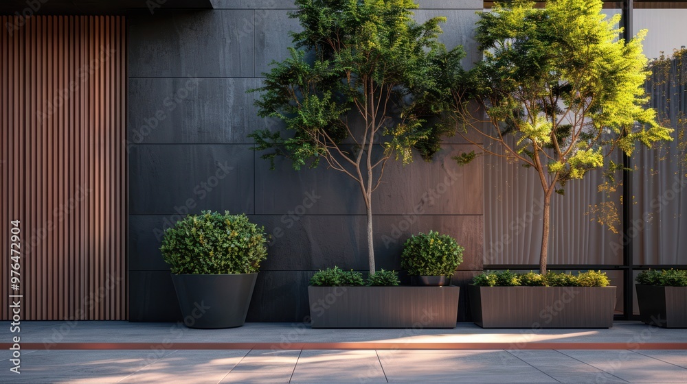 Modern Architecture with Greenery Modern Architecture with Greenery