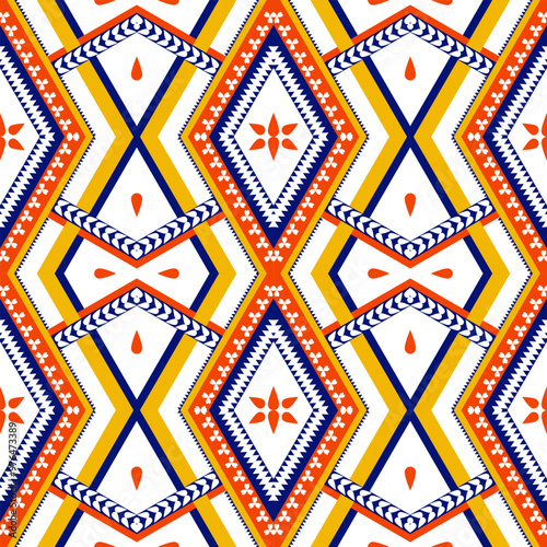 Vibrant Tribal Fusion: A Bold Ethnic Vector Pattern with Icon Sheets, Inspired by Cultural Heritage