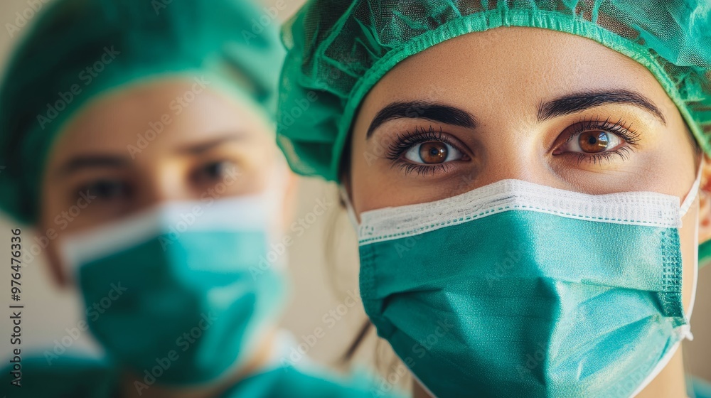Close up medical team man and woman surgeons of the Portugal flag background. Professional surgery in Portugal. Medical technology research institute and doctor staff service concept in Portugal Close up medical team man and woman surgeons of the Portugal flag background. Professional surgery in Portugal. Medical technology research institute and doctor staff service concept in Portugal