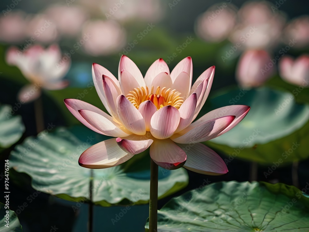 beautiful and charming lotus flower photographed during the day. ornamental plants beautiful and charming lotus flower photographed during the day. ornamental plants