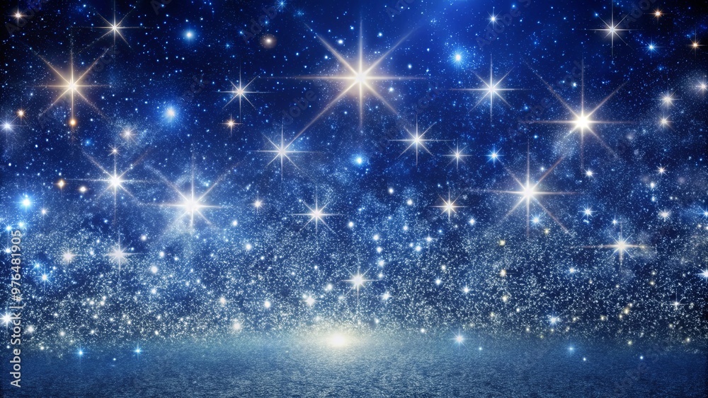 Enchanting starry night sky in shades of deep indigo and sparkling silver, perfect for background or celestial-themed design projects Enchanting starry night sky in shades of deep indigo and sparkling silver, perfect for background or celestial-themed design projects