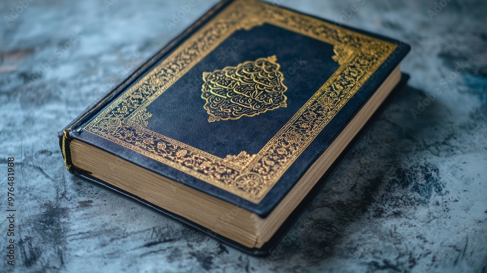 Fototapeta premium Quran holy book isolated on white background. Holy Quran (Koran) is the holy book of muslim.