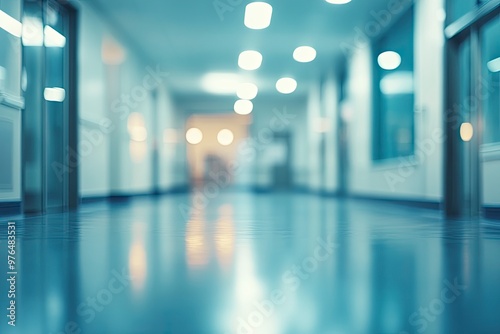 Abstract blur hospital clinic medical interior background stock photo Office, Backgrounds, Medical Clinic, Defocused, Hospital , ai