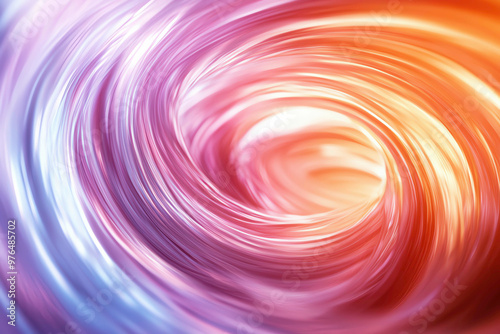 A vibrant swirl of pink, orange, and purple hues in a dynamic vortex of fluid motion, capturing energy and flow with soft glowing gradients, symbolizing the beauty of abstract movement. photo