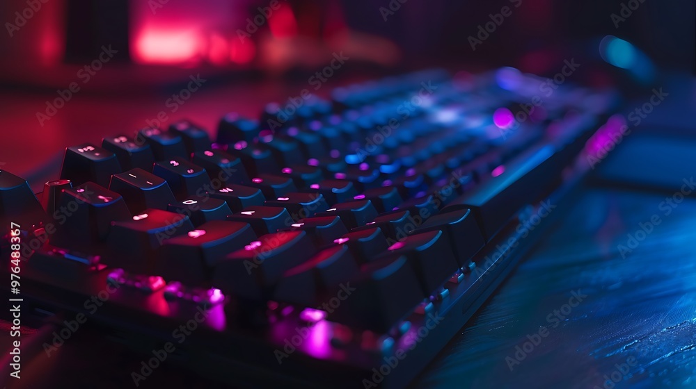 Fototapeta premium closeup shot of computer keyboard