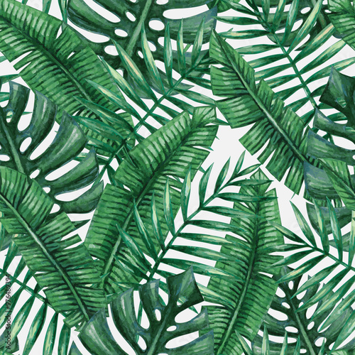 A vibrant pattern of various green leaves, showcasing natural beauty and botanical diversity.