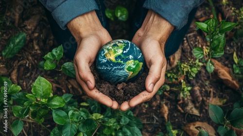 Sustainability, A social goal for people to co-exist on Earth over a long period of time. This term are disputed and have varied with literature, context and time. Environmental, economic and social photo