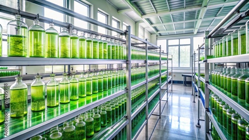 High tech lab growing algae for biofuel production , Algae, farm, sustainable, energy, biofuel, production, high tech photo