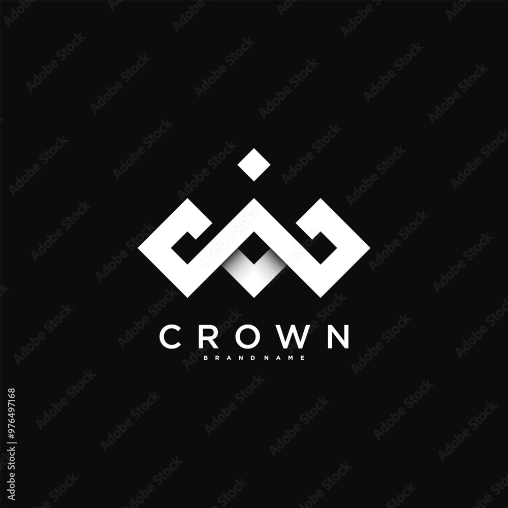 Obraz premium Creative abstrack crown logo design. Premium Vector