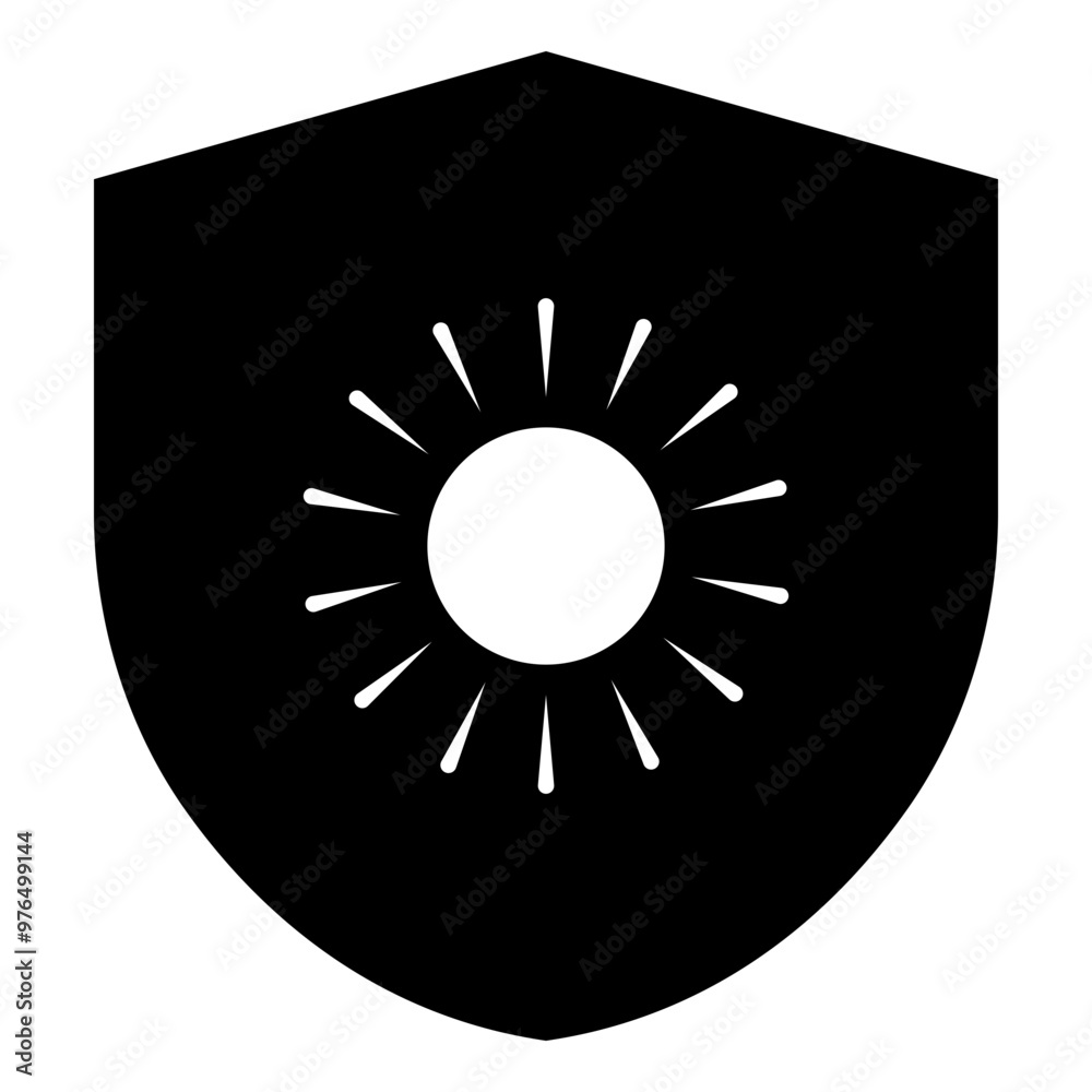 Sun Protection Icon, Simple Icon Vector Design, best used for presentation, application, web and banner Sun Protection Icon, Simple Icon Vector Design, best used for presentation, application, web and banner
