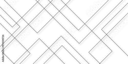Abstract industrial Design random lines black on white background.Geometric seamless minimalist pattern with straight lines design.luxury black geometric random chaotic lines.squares and triangle line