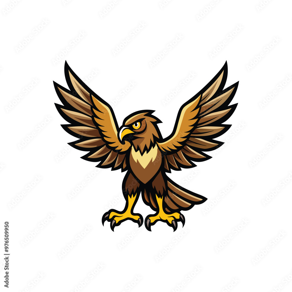 Obraz premium Eagle mascot. Vector illustration for t-shirt, poster and other uses