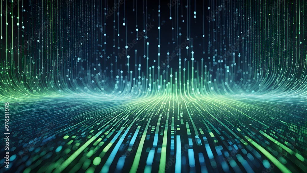 Abstract digital background with glowing lines and particles. Abstract digital background with glowing lines and particles.