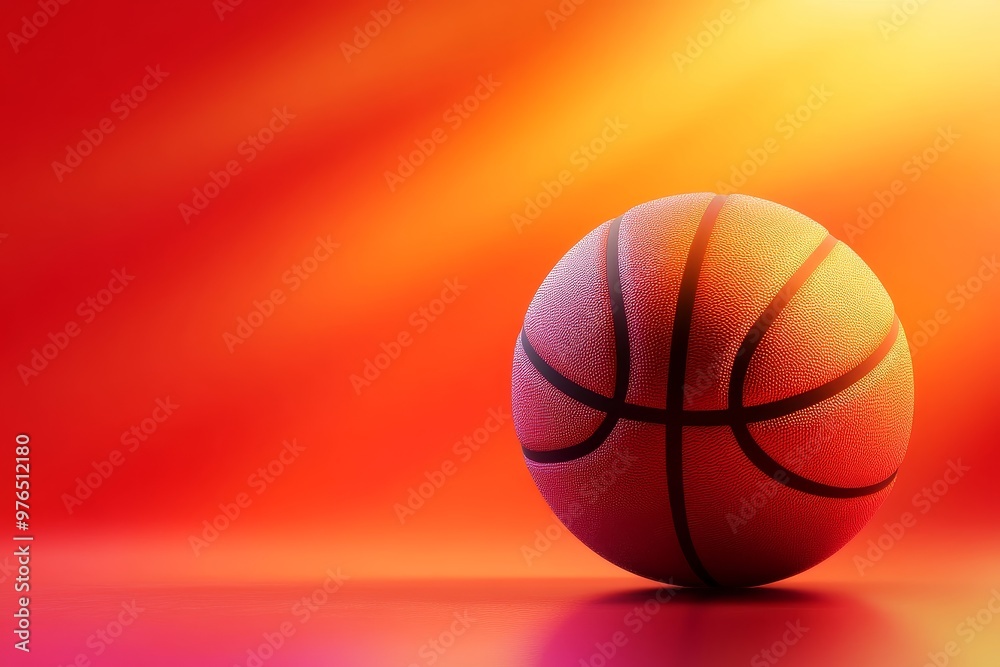 A 3D glossy cartoon basketball with a minimalist design sits on a smooth red gradient background, evoking a playful yet professional sports theme. A 3D glossy cartoon basketball with a minimalist design sits on a smooth red gradient background, evoking a playful yet professional sports theme.