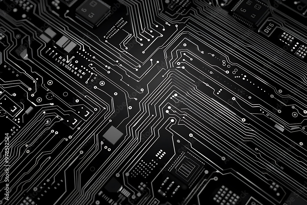 Abstract technology circuit board background. Vector illustration.