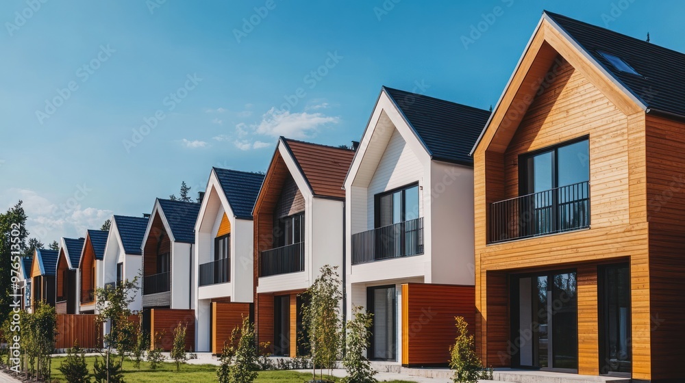 Modern Homes in a Suburb Modern Homes in a Suburb