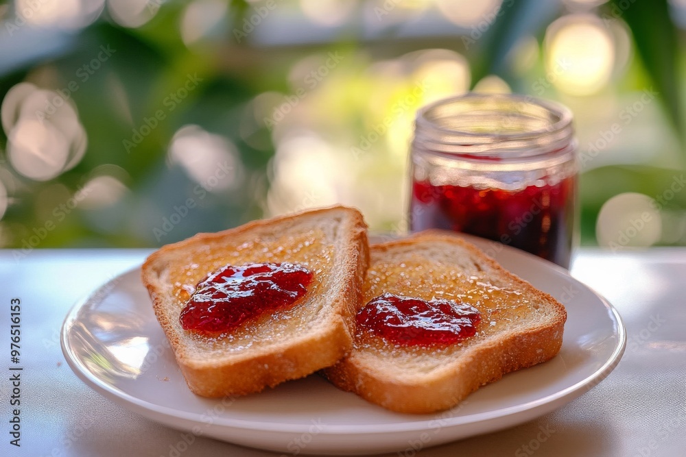 Toast with Jam or Butter, Simple and quick, toasted slices of bread spread with butter, jam, or honey. Toast with Jam or Butter, Simple and quick, toasted slices of bread spread with butter, jam, or honey.
