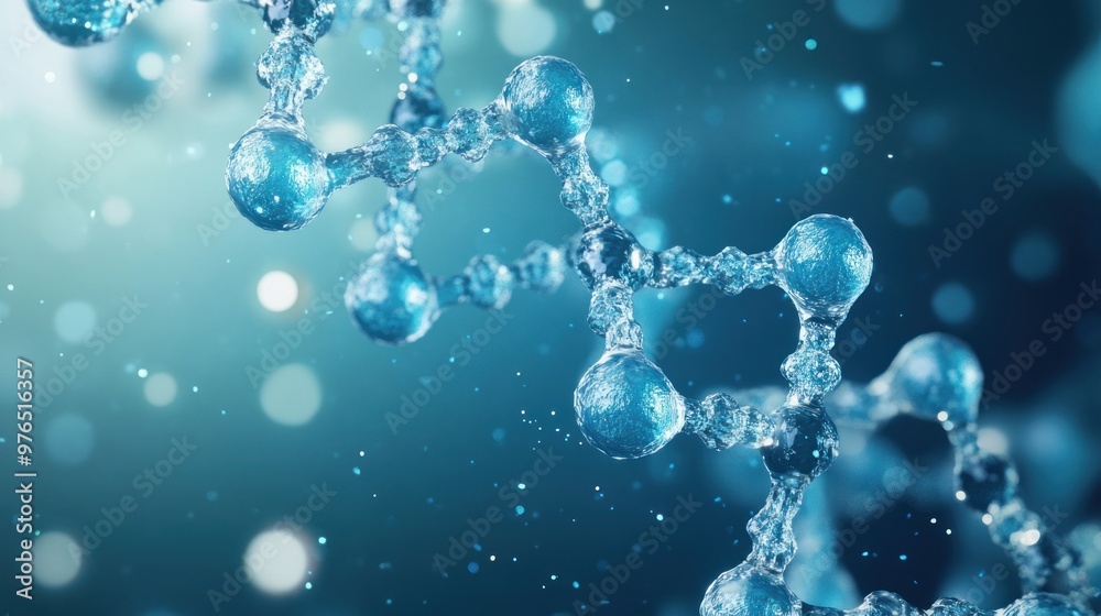 Abstract Water Molecule 3D Illustration Abstract Water Molecule 3D Illustration