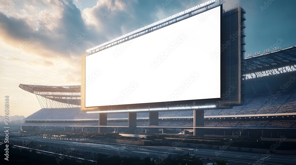 Fototapeta premium Blank Stadium Screen Mockup, Event Branding, Advertising