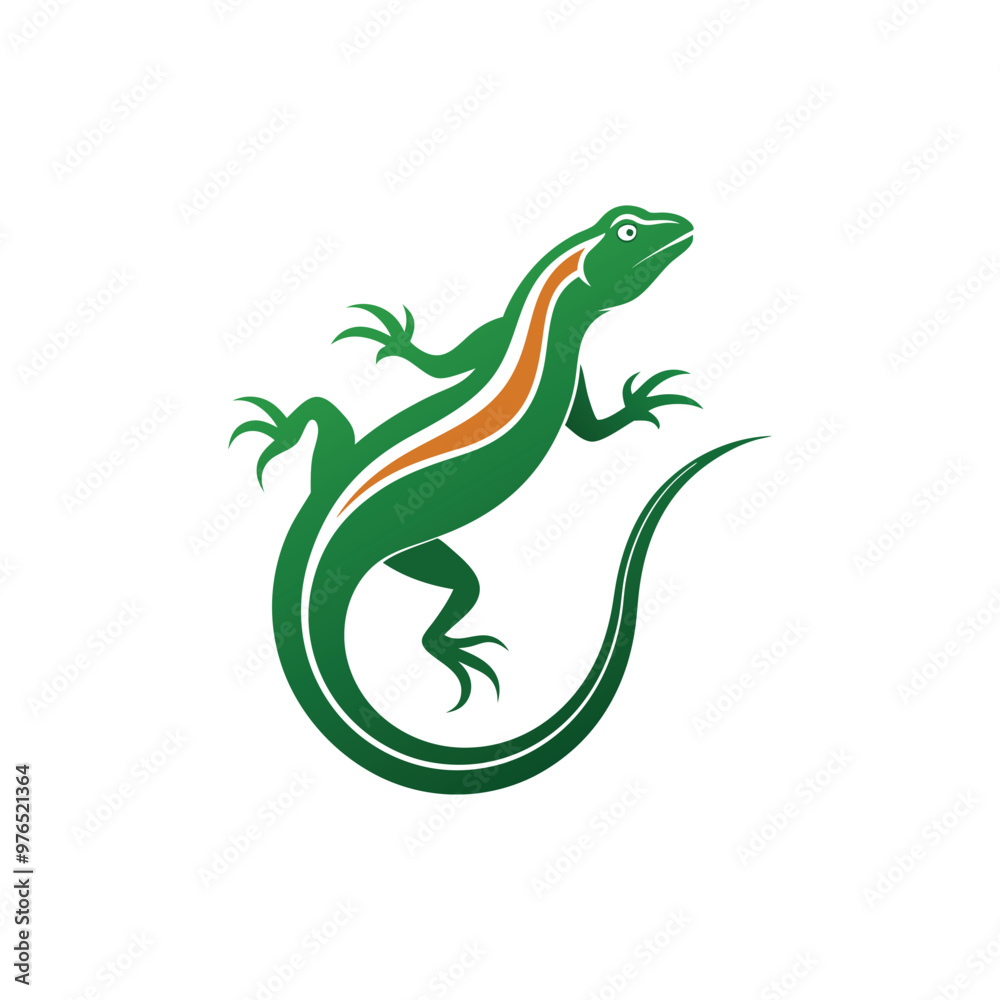 Fototapeta premium Lizard vector design. Reptile icon on white background.