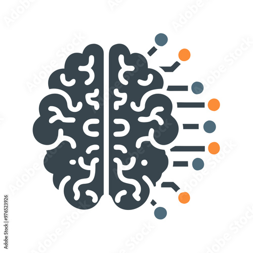 ai-brain-icon--a-futuristic-vector, digital transformation vectors, cloud computing concept