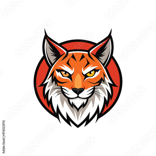 Lynx head mascot logo design vector template. Wild animal head mascot for sport team or club