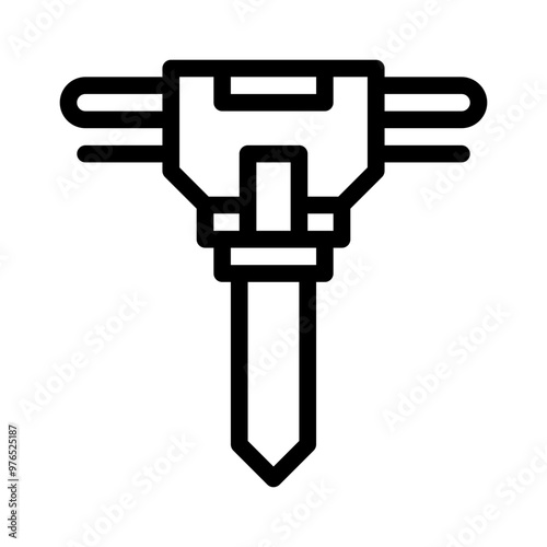 jackhammer line icon