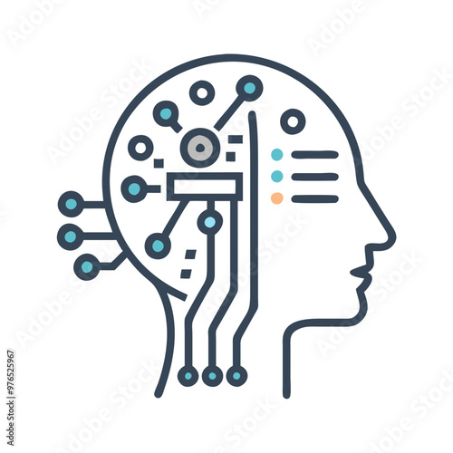 ai-robot-head-icon-, digital transformation vectors, cloud computing concept