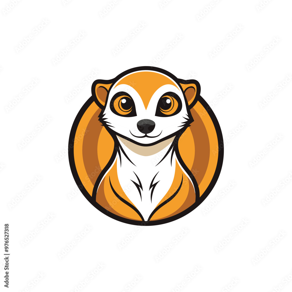 Fototapeta premium Mascot design template with Meerkat head. Vector illustration.