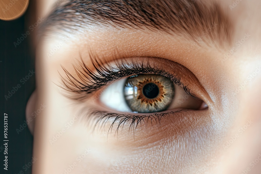 Macro Studio Expression Shot Of Woman's Eye With Close Up On Eyelashes And Pupil , ai Macro Studio Expression Shot Of Woman's Eye With Close Up On Eyelashes And Pupil , ai