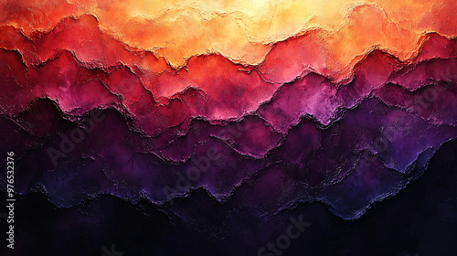 Abstract textured background with warm orange to deep purple gradient, suitable for minimalistic designs or as a backdrop for text and graphics. Perfect for a modern, artistic look.