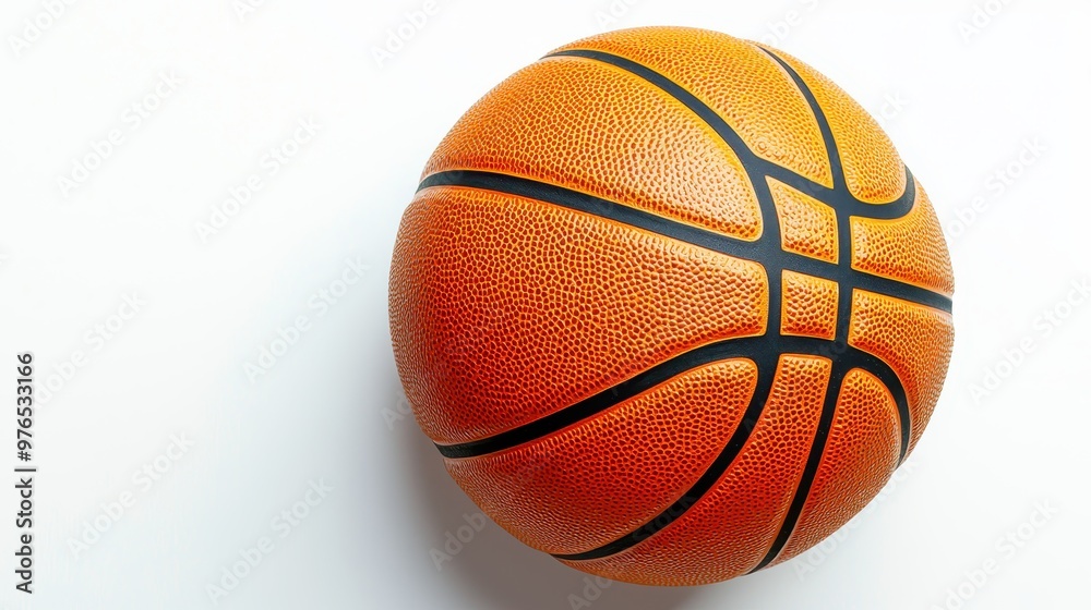 Close Up of Basketball Isolated on White Background Close Up of Basketball Isolated on White Background