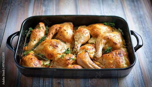 chicken leg with potatoes baked testy and healthy 