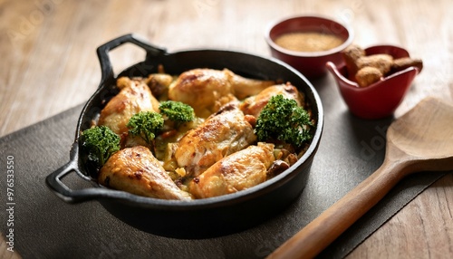 baked chicken with vegetables