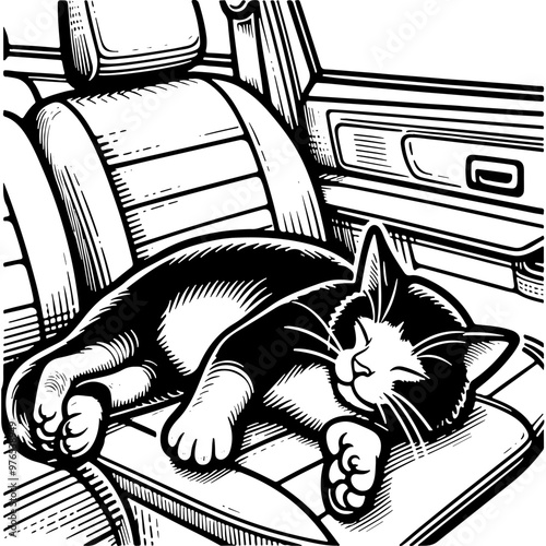 Lazy Cat Activity Illustration Coloring Book 