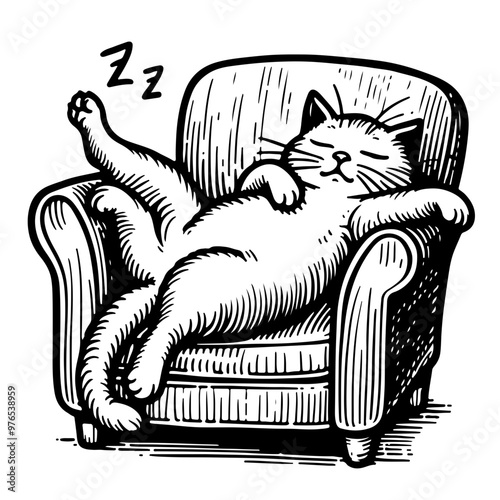 Lazy Cat Activity Illustration Coloring Book 