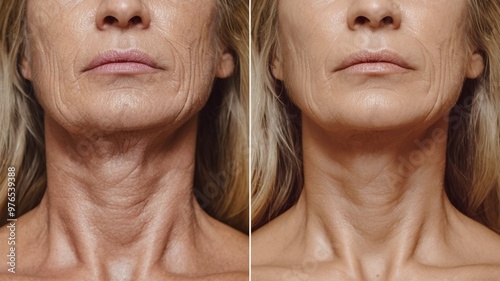 Before And After Comparison of Skin Treatment on Mature Woman