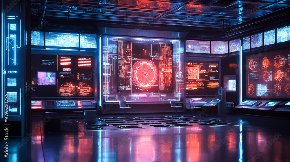 Futuristic Digital Control Hub Futuristic Digital Control Hub
