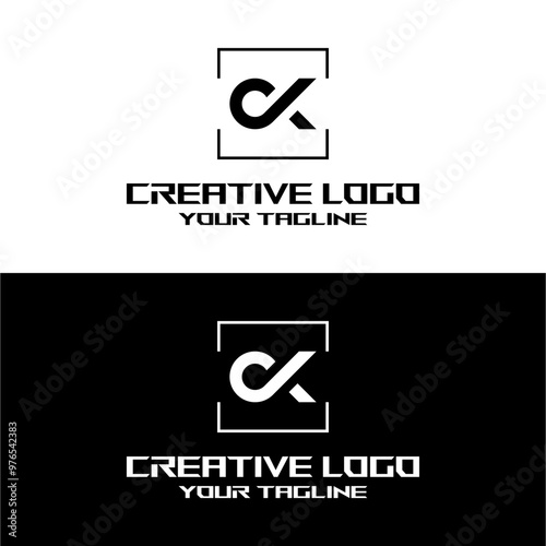 creative letter logo ck desain vektors