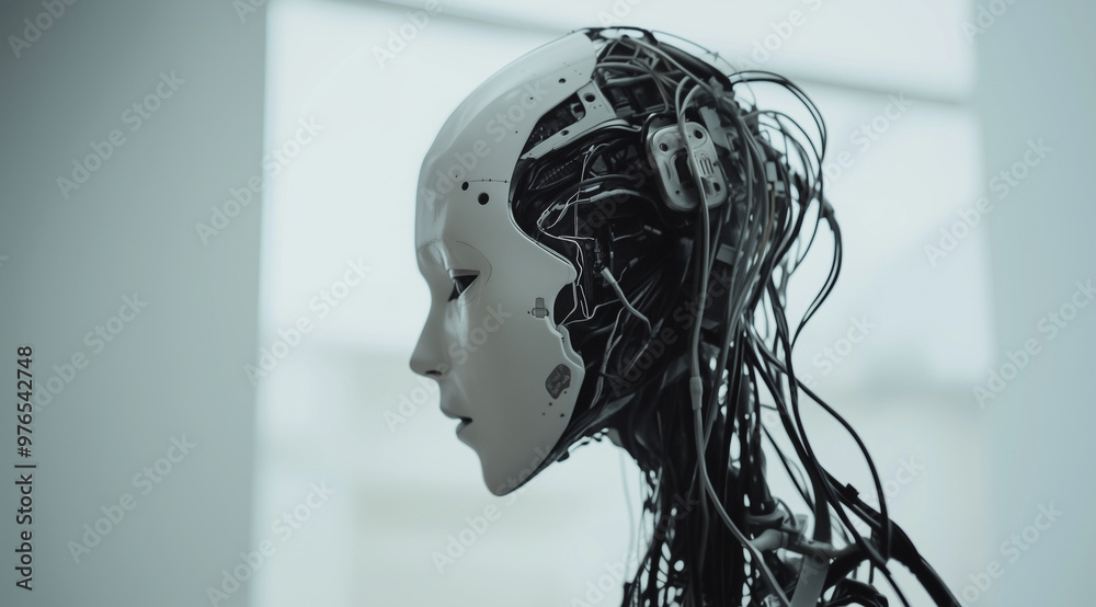 Cinematic AI: Head and Shoulders of a Sci-Fi Robot Cinematic AI: Head and Shoulders of a Sci-Fi Robot